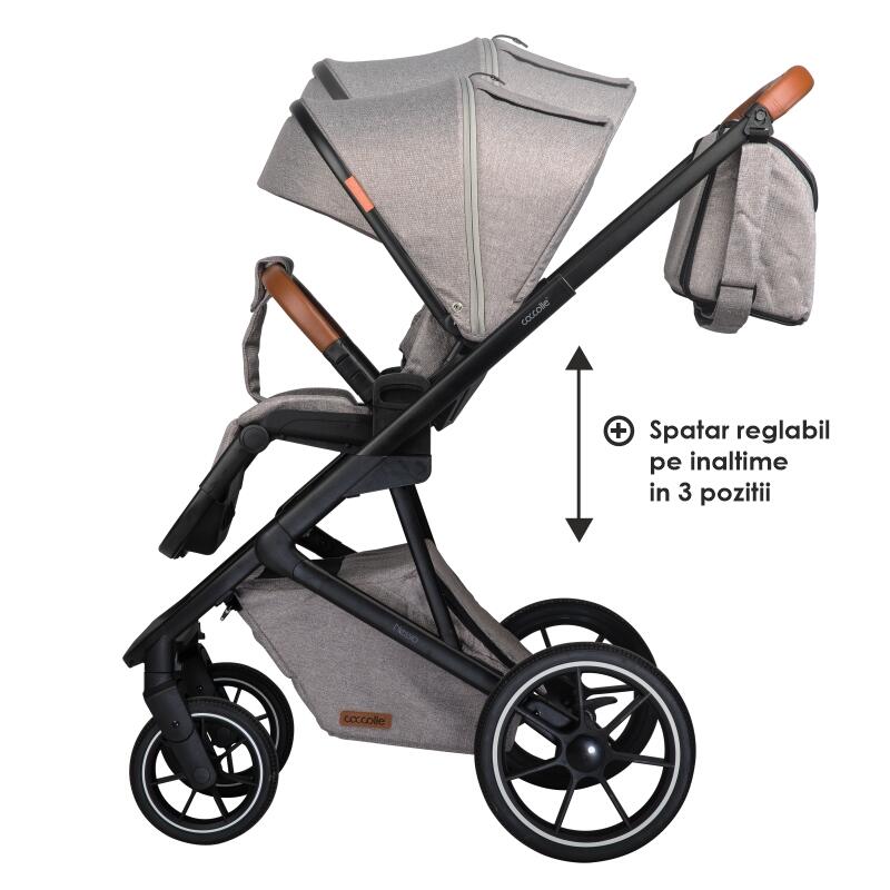 Carucior modular 2in1 Coccolle Nessia Lunar rock+Balansoar bebelusi C Velio Butternut - gogobaby.ro