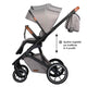 Carucior modular 2in1 Coccolle Nessia Lunar rock+Balansoar bebelusi C Velio Butternut
