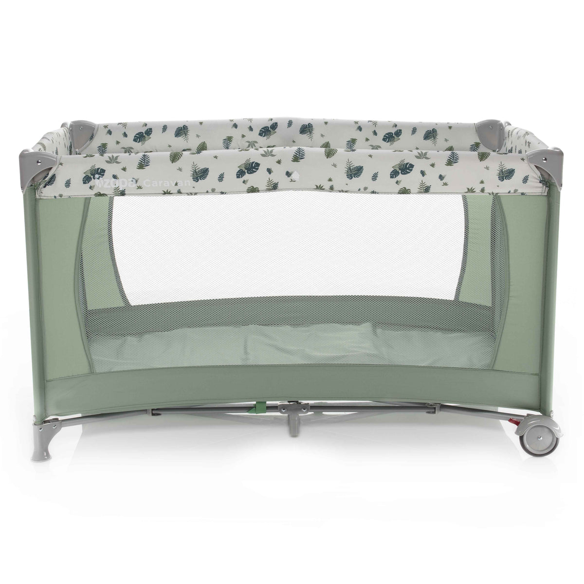 ZOPA - Patut pliant 1 nivel Caravan Jungle Green - gogobaby.ro