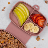 Caserola compartimentata din silicon cu ventuza, AppeKids Magic Box - Old Rose