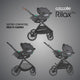 Carucior modular 4in1 Coccolle Lissia Butternut Beige cu Scoica auto iSize Coccolle Rilax Greystone si Baza isofix iSize Coccolle Rilax