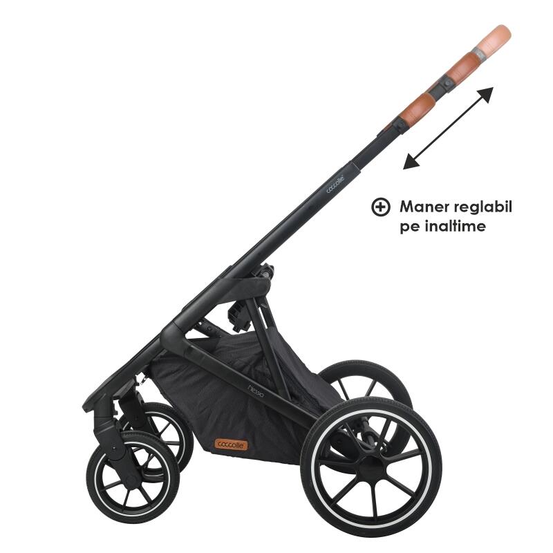 Carucior modular 2in1 C Nessia Diamond black+Balansoar bebelusi C Velio Butternut - gogobaby.ro