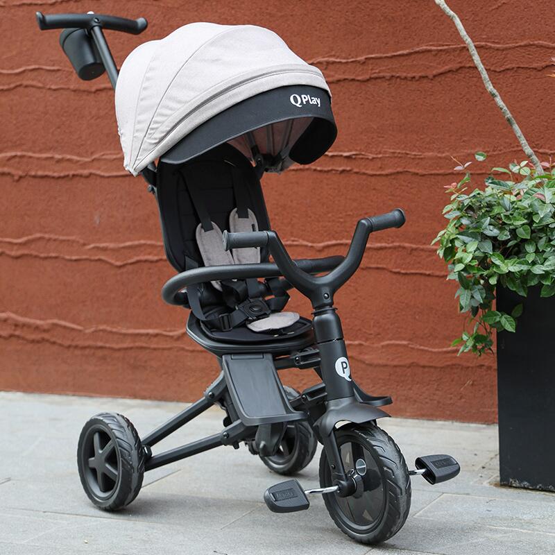 Tricicleta ultrapliabila Qplay Nova Niello Gri - gogobaby.ro