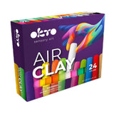 Set de modelaj OKTO Air Clay, 24 culori, 144 g, 3 ani+