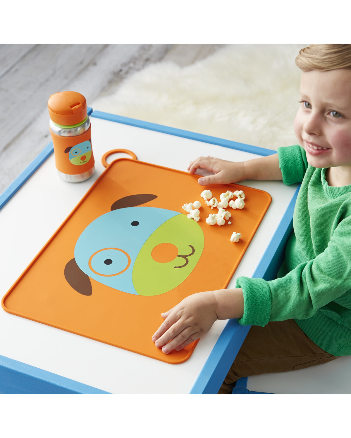Skip Hop Sticla cu pai din otel inoxidabil Zoo - Catel - gogobaby.ro