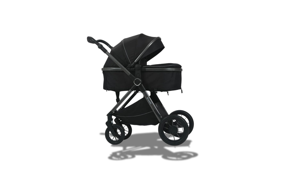 Carucior Luxmom Breath 3 in 1 NEGRU