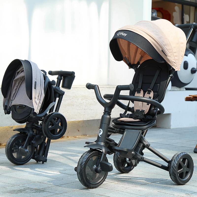 Tricicleta ultrapliabila Qplay Nova Niello Gri - gogobaby.ro