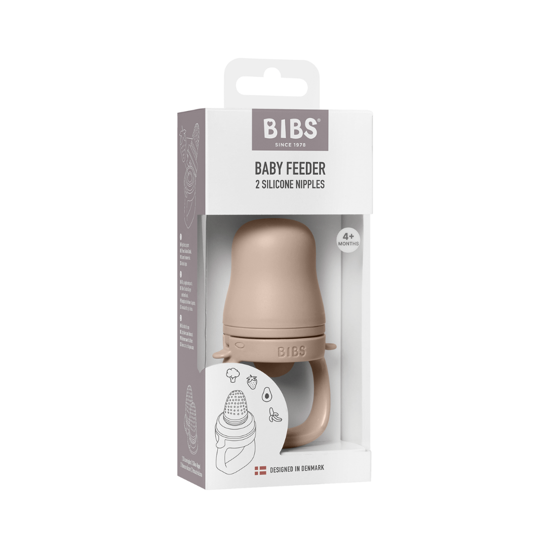 BIBS - Dispozitiv de hranire Baby Feeder cu 2 tetine din silicon, Blush - gogobaby.ro