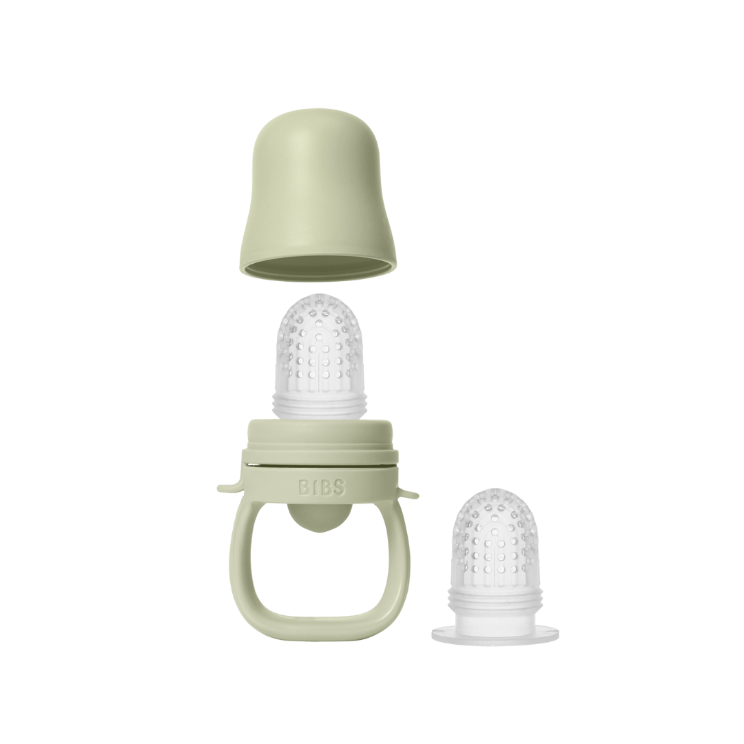 BIBS - Dispozitiv de hranire Baby Feeder cu 2 tetine din silicon, Sage - gogobaby.ro
