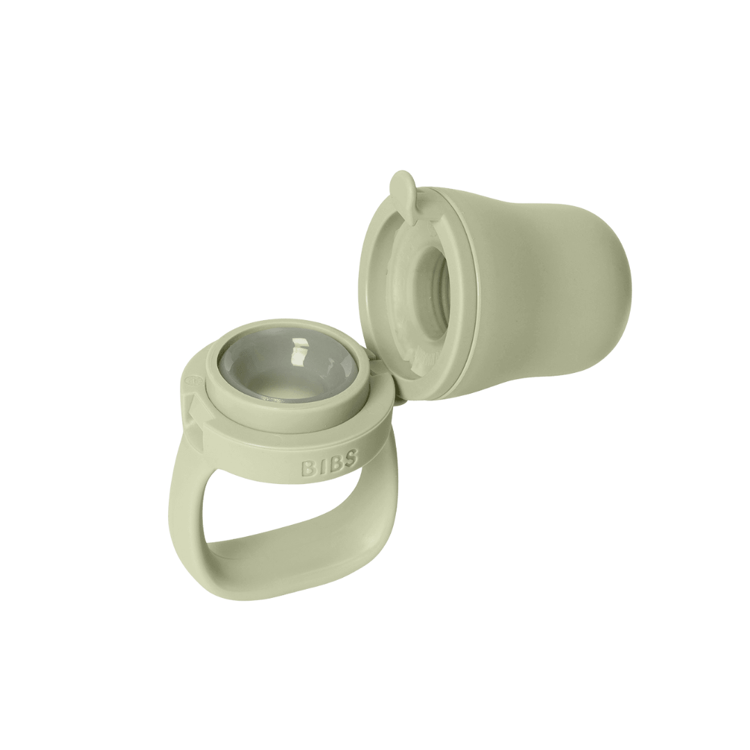 BIBS - Dispozitiv de hranire Baby Feeder cu 2 tetine din silicon, Sage - gogobaby.ro
