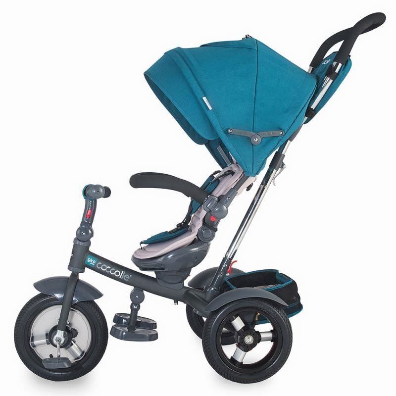 Tricicleta multifunctionala Coccolle Giro Plus Albastru - gogobaby.ro