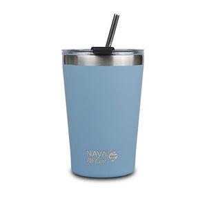 Cana termoizolanta cu pai Nava 450ml albastru