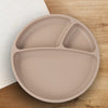 Farfurie compartimentata Minikoioi, 100% Premium Silicone – Bubble Beige