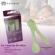 Set Lingurite din silicon, AppeKids - Raw Green