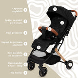 Carucior Sport AppeKids Travel, Ultracompact, Tip Troller - Black