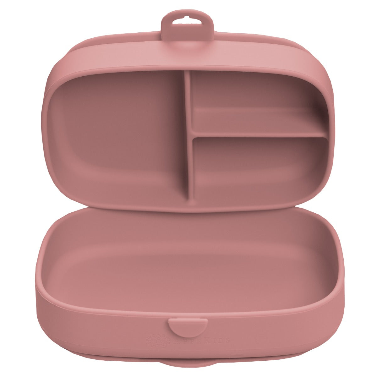 Caserola compartimentata din silicon cu ventuza, AppeKids Magic Box - Old Rose - gogobaby.ro