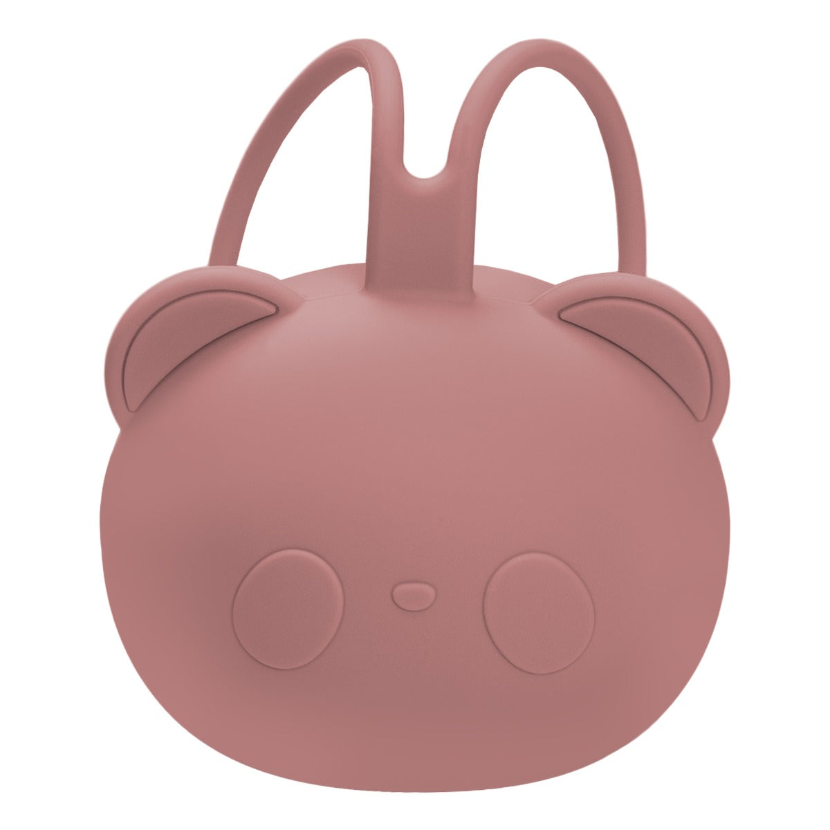 Suport pentru suzeta din silicon, AppeKids, The Little Bear - Old Rose - gogobaby.ro