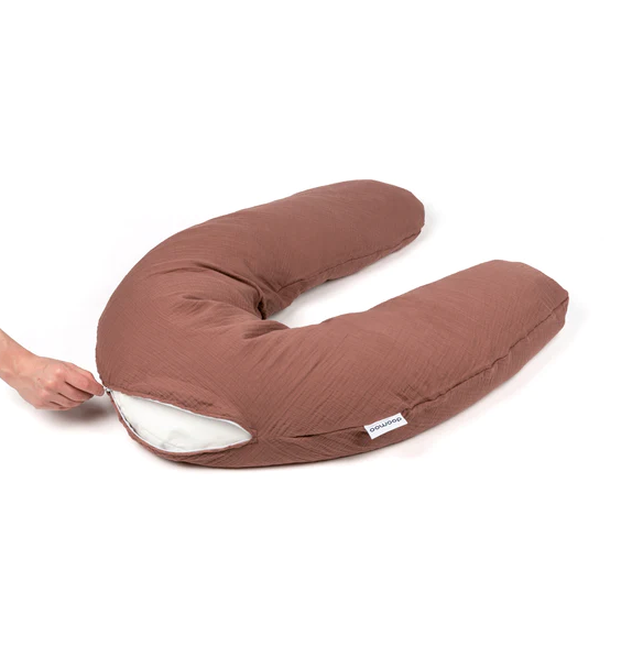 Doomoo - Perna mare 3 in 1 Comfy Big Tetra Brick din bumbac organic: perna gravide, suport pentru hranire, suport pentru bebe - gogobaby.ro