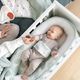Doomoo - Baby Nest din bumbac organic Cocoon Leaves Aqua Green