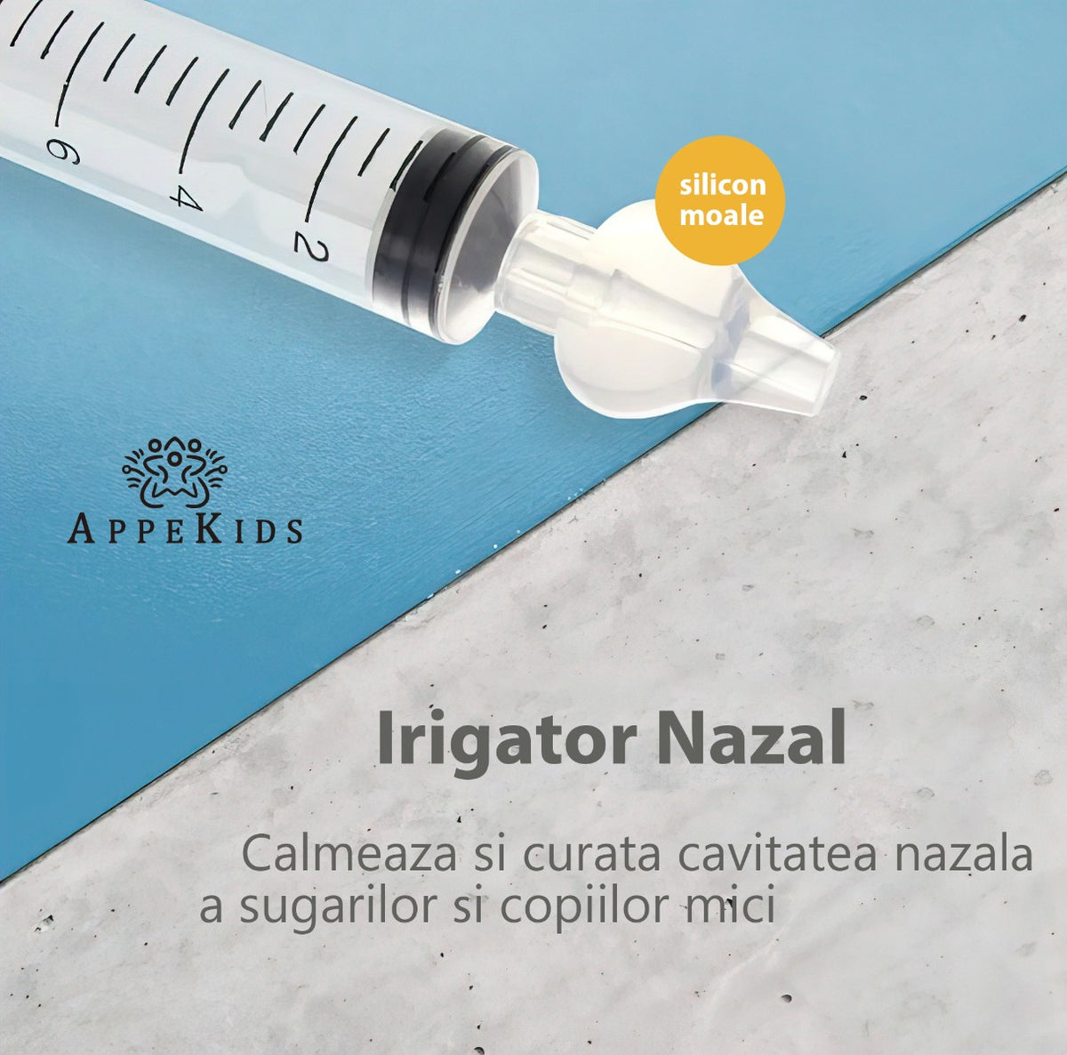 Set 2 seringi pentru lavaj nazal, APPEKIDS, 10ml, 4Luni+