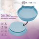 Bol din silicon, AppeKids, Kitty II - Aqua Blue