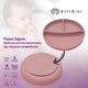 Farfurie compartimentata din silicon cu ventuza, AppeKids - Old Rose