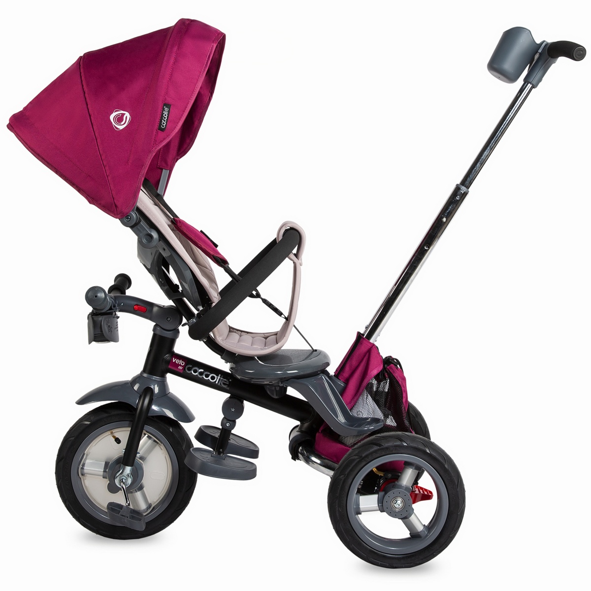Tricicleta multifunctionala 4in1 cu sezut reversibil Coccolle Velo Air Violet - gogobaby.ro