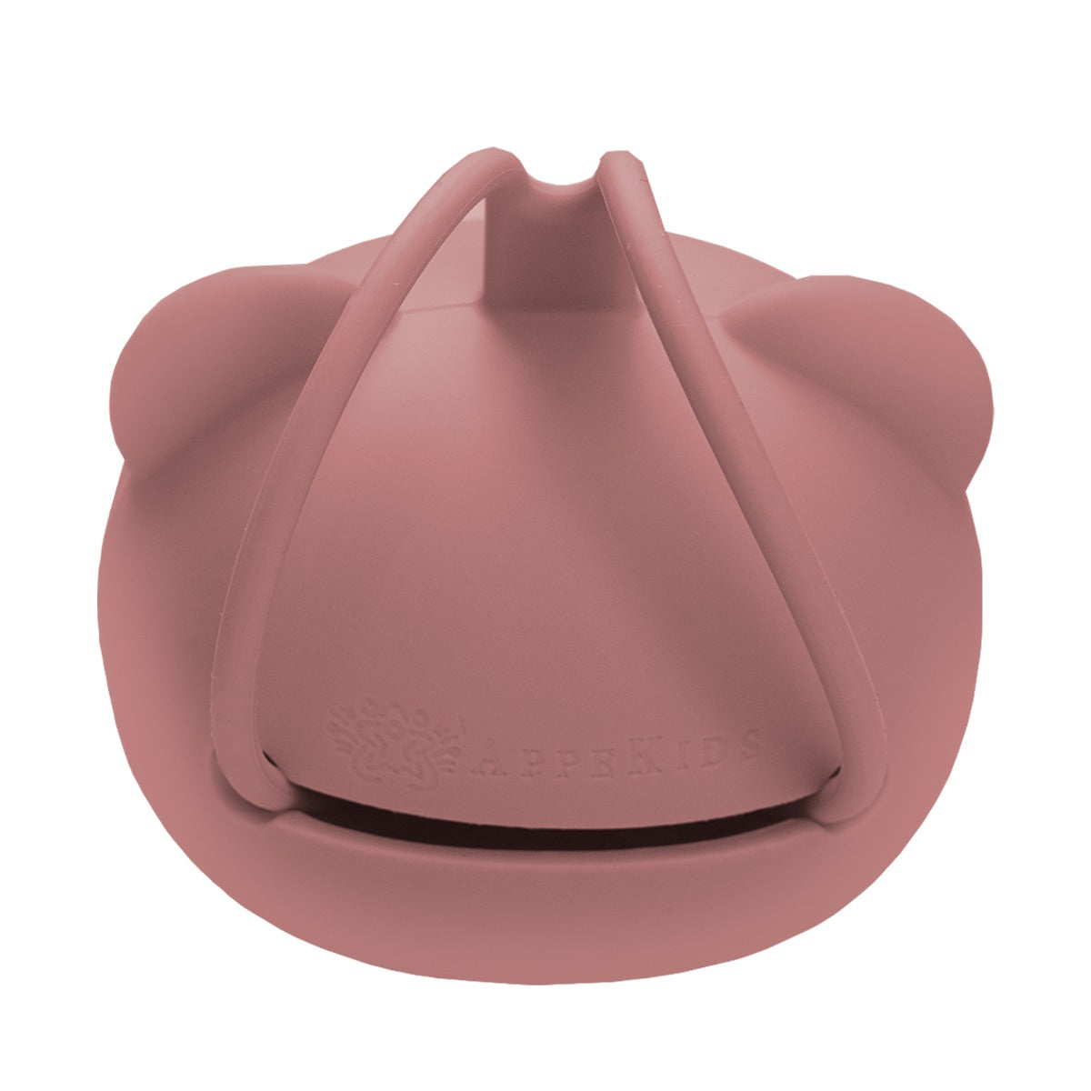Suport pentru suzeta din silicon, AppeKids, The Little Bear - Old Rose - gogobaby.ro