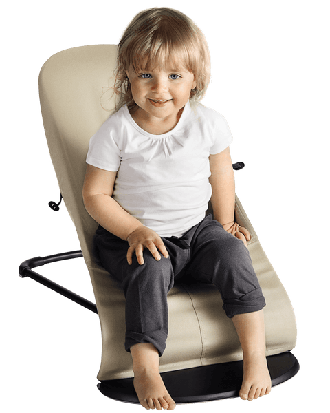 BabyBjorn - Balansoar Balance Soft Khaki cu detalii Negre, Bumbac - gogobaby.ro
