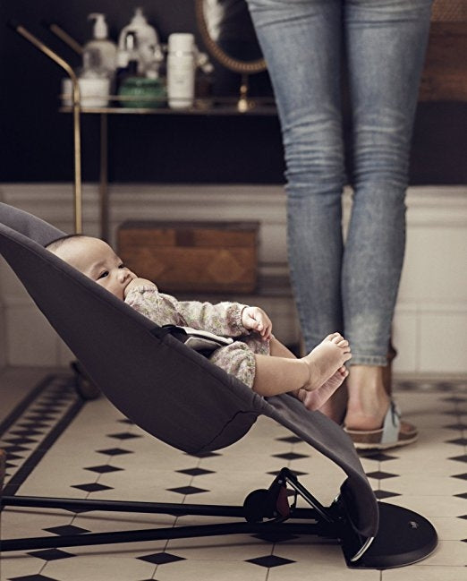 BabyBjorn - Balansoarul Balance Soft Dark grey, Bumbac-Tricot - gogobaby.ro