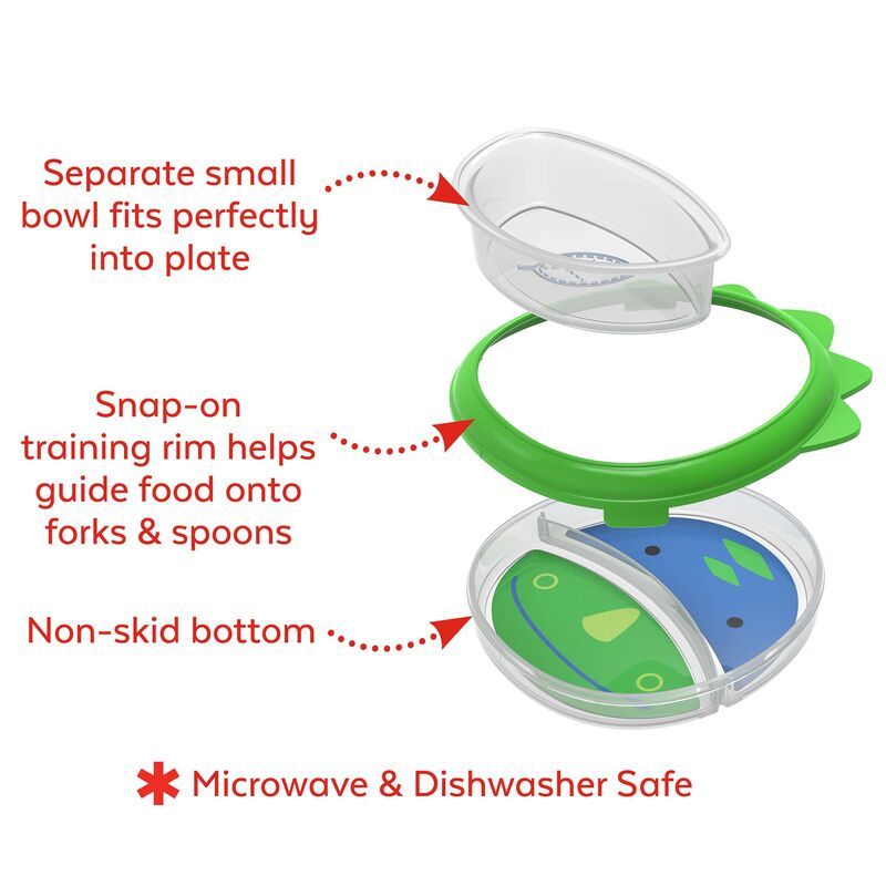 Skip Hop Set Farfurie & Bol Zoo Smart – Dino - gogobaby.ro