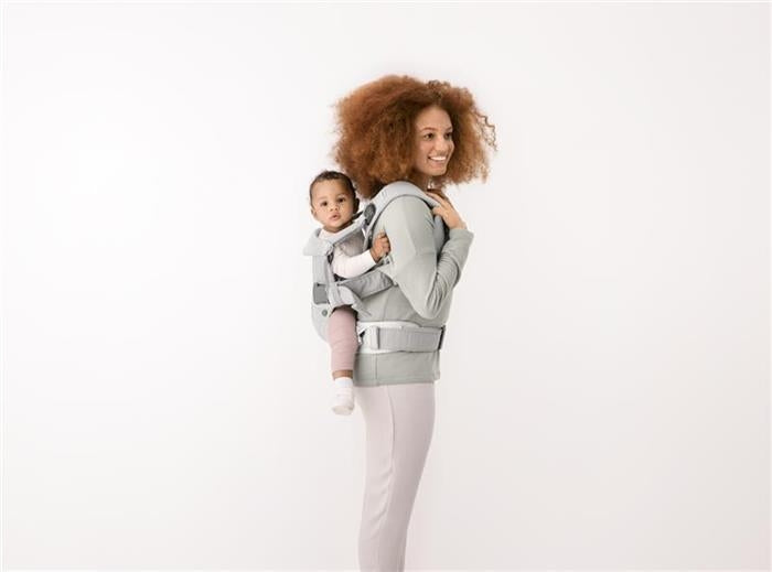BabyBjorn - Marsupiu anatomic One Air - Silver, 3D Mesh - gogobaby.ro