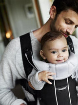 BabyBjorn - Marsupiu Anatomic Miracle Black-silver, cu pozitii multiple de purtare