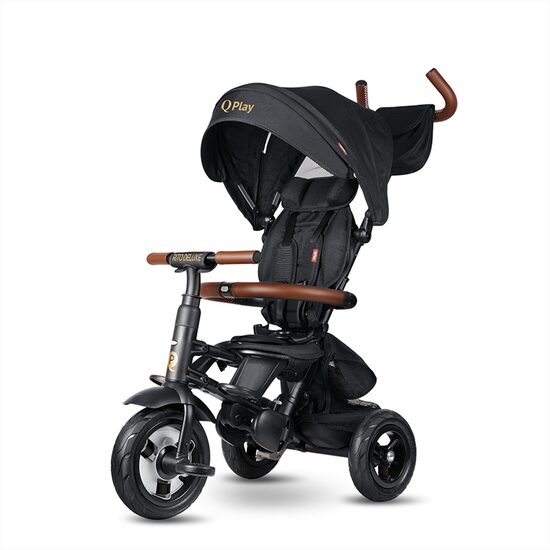 Tricicleta pliabila Qplay Rito Deluxe Negru - gogobaby.ro