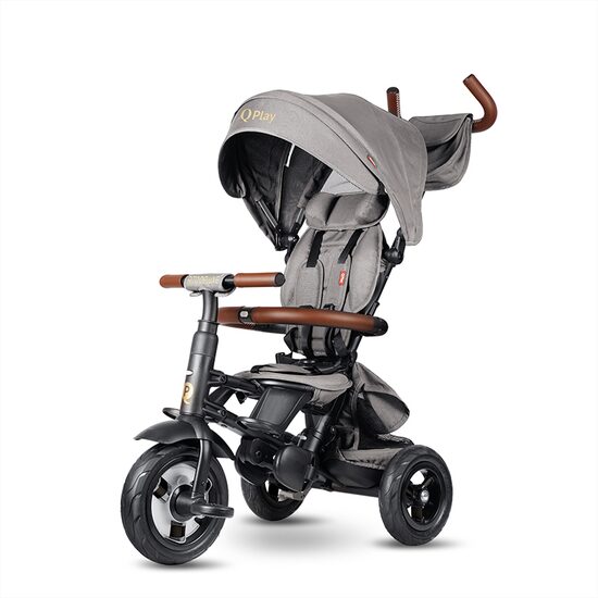Tricicleta pliabila Qplay Rito Deluxe Gri - gogobaby.ro