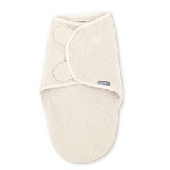 Ingenuity - Sistem de infasare Swaddle Me 0-3 luni, muselina, colectia Original, Cream