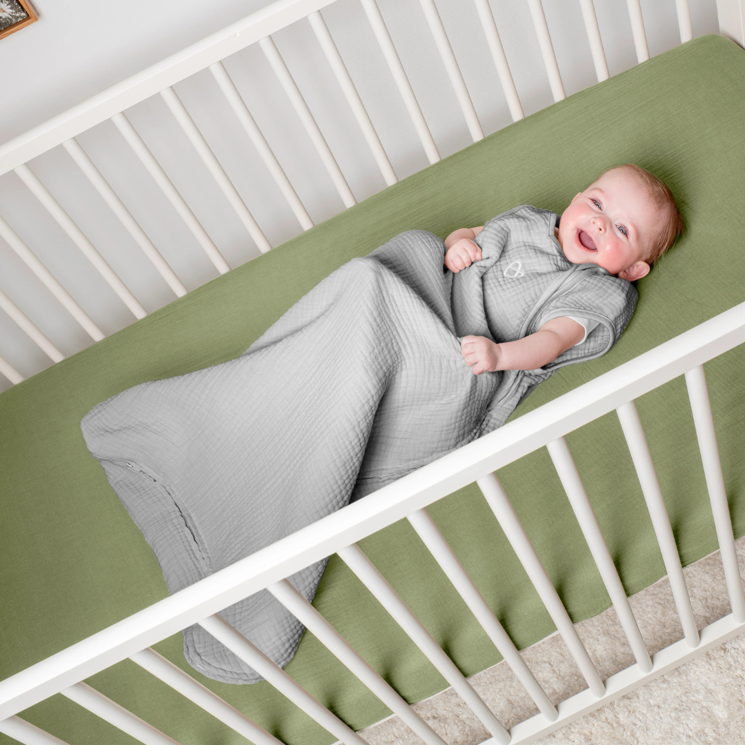 Ingenuity - Sac de dormit Swaddle Me 3-18 luni, 2.5 TOG, Night Sack Sleeper, Heather Grey
