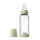 BIBS - Set complet biberon din sticla anticolici cu tetina din silicon, flux mediu, 240 ml, Sage