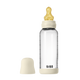 BIBS - Set complet biberon din sticla anticolici cu tetina din latex, flux mediu, 240 ml, Ivory