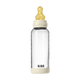 BIBS - Set complet biberon din sticla anticolici cu tetina din latex, flux mediu, 240 ml, Ivory
