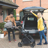 Joie - Scoica auto i-Snug 2 cu tetiera reglabila, 40-75 cm, Raven, testata ADAC si certificata R129