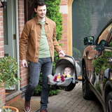 Joie - Scoica auto i-Snug 2 cu tetiera reglabila, 40-75 cm, Cashew, testata ADAC si certificata R129