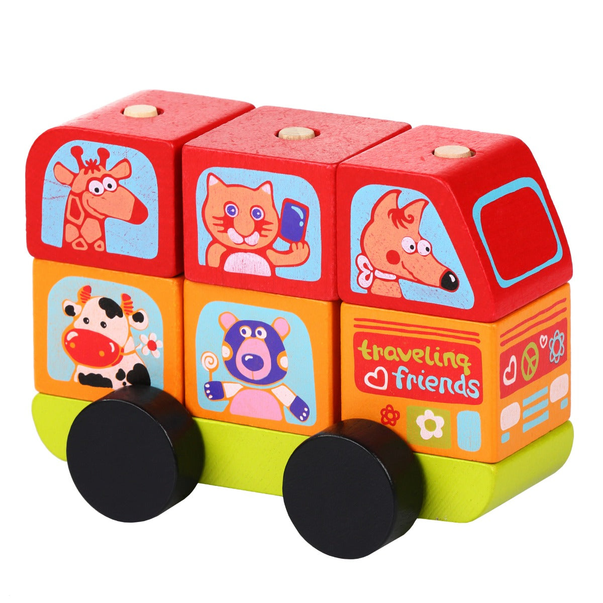 Jucarie din lemn, Cubika, Mini Bus - gogobaby.ro