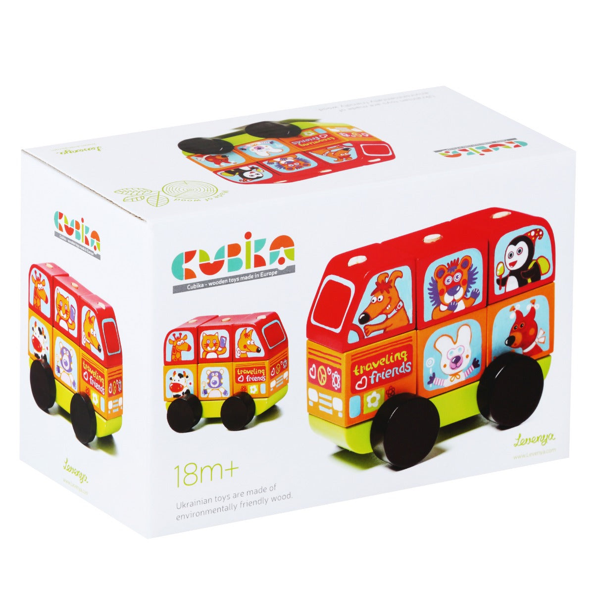 Jucarie din lemn, Cubika, Mini Bus - gogobaby.ro