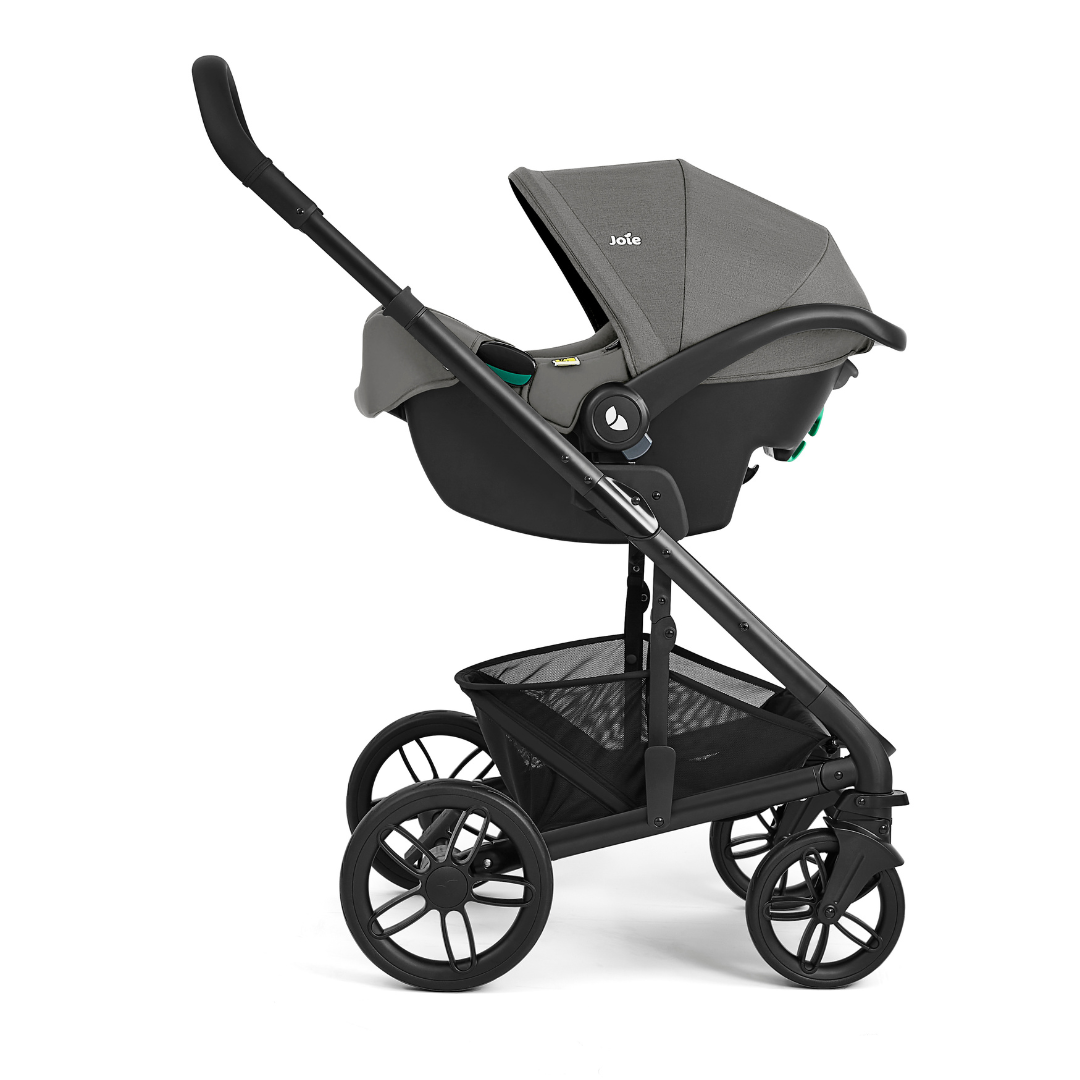 Joie - Scoica auto i-Snug 2 cu tetiera reglabila, 40-75 cm, Quartz, testata ADAC si certificata R129