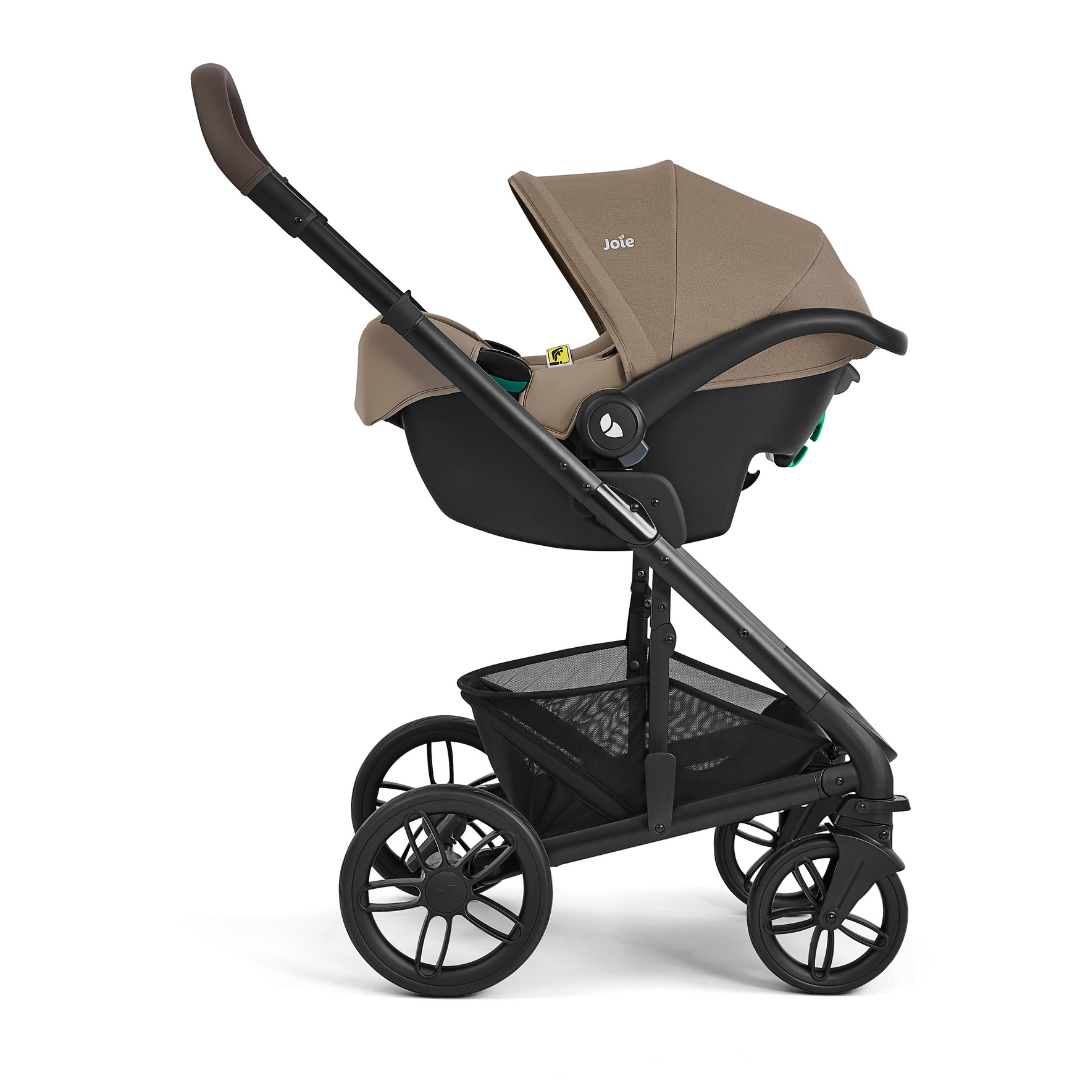 Joie - Scoica auto i-Snug 2 cu tetiera reglabila, 40-75 cm, Cashew, testata ADAC si certificata R129 - gogobaby.ro