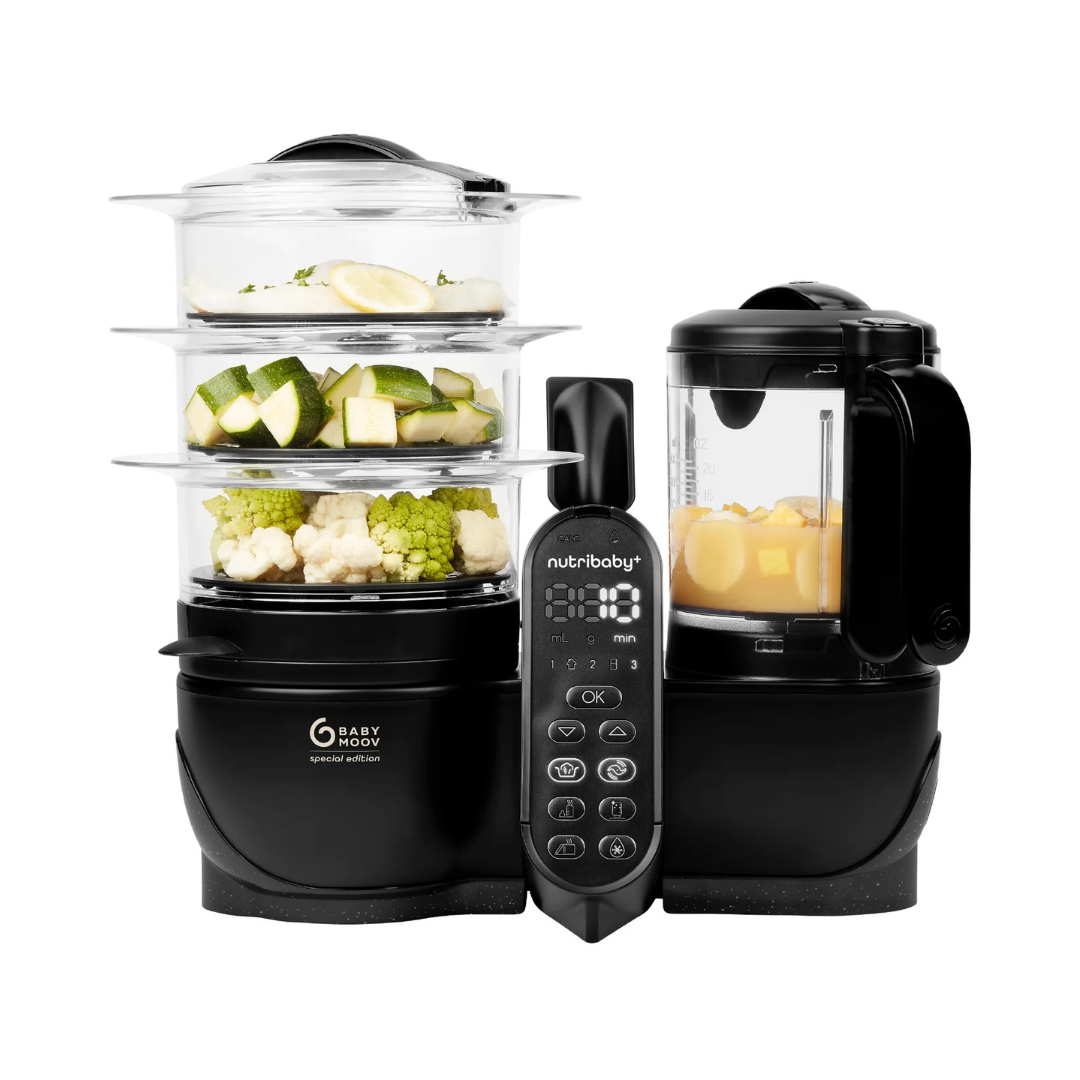 Babymoov - Robot multifunctional 5 in 1 Nutribaby (+) XL, Mineral Black - gogobaby.ro