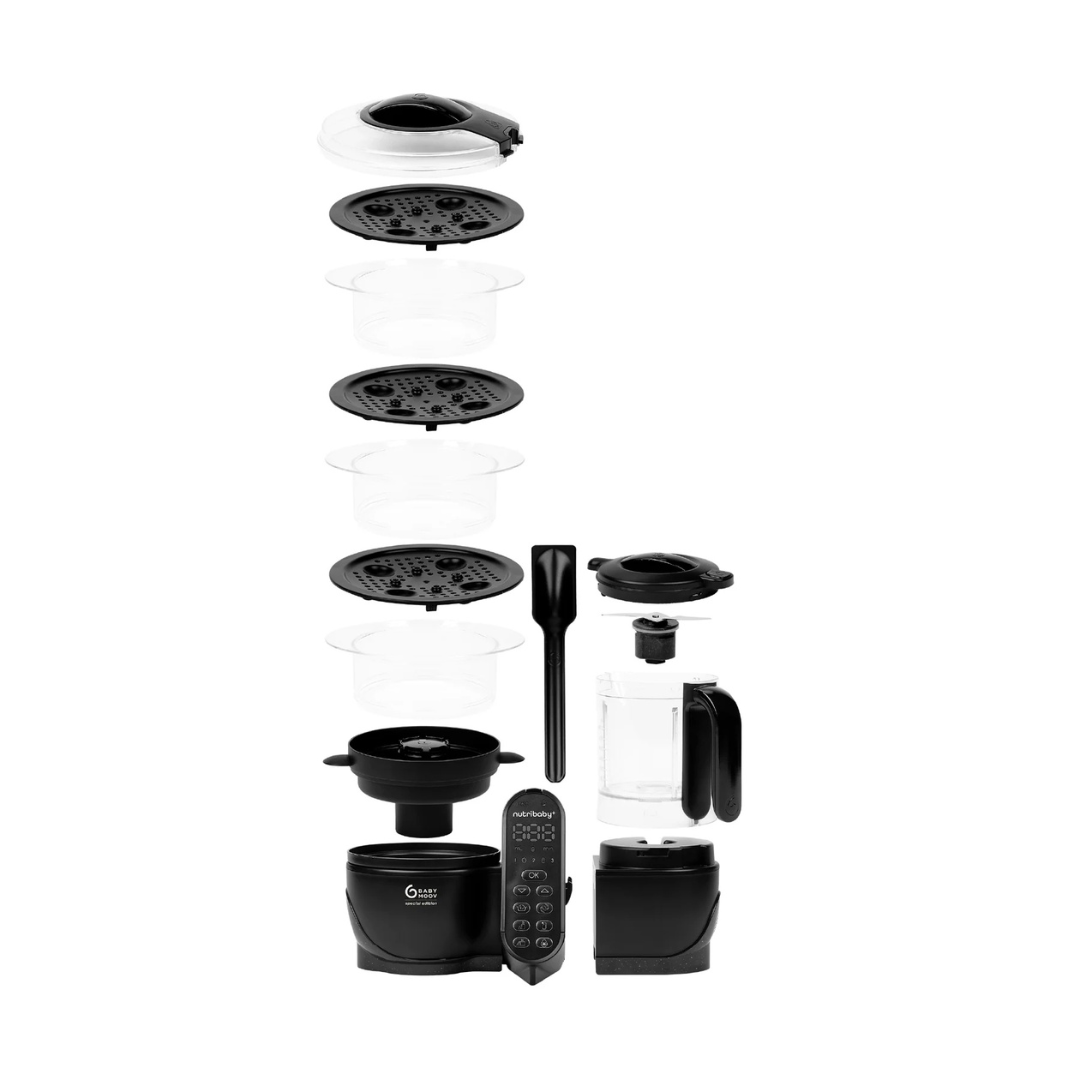 Babymoov - Robot multifunctional 5 in 1 Nutribaby (+) XL, Mineral Black - gogobaby.ro