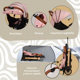 Carucior Sport AppeKids Travel, Ultracompact, Tip Troller - Pink