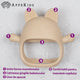 Jucarie pentru dentitie din silicon, Appekids, Manusa Kitty - Bubble Beige